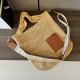 Loewe Slit Tote replica Raffia e Vitello qualità specchio Replica Perfette Loewe Slit Tote Raffia e Vitello imitazioni