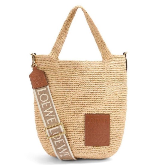 Loewe Slit Tote replica Raffia e Vitello qualità specchio Replica Perfette Loewe Slit Tote Raffia e Vitello imitazioni