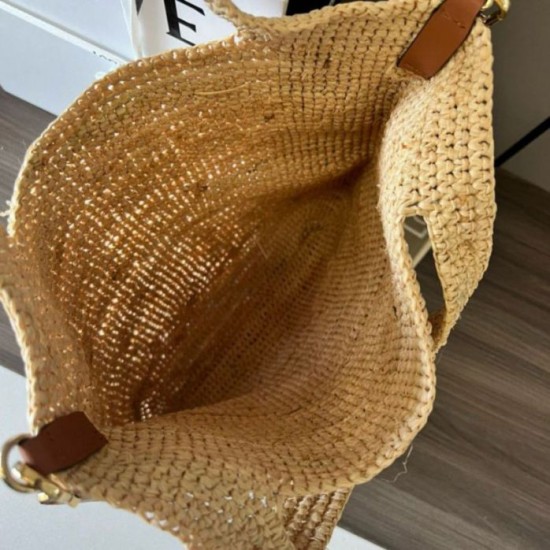 Loewe Slit Tote replica Raffia e Vitello qualità specchio Replica Perfette Loewe Slit Tote Raffia e Vitello imitazioni