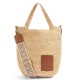 Loewe Slit Tote replica Raffia e Vitello qualità specchio Replica Perfette Loewe Slit Tote Raffia e Vitello imitazioni