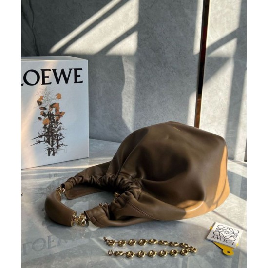 Loewe Medium Squeeze Borse Firmate Replica Marrone Nappa Agnello qualità specchio Replica Perfette Loewe Medium Squeeze Borse Firmate Marrone Nappa Agnello imitazioni