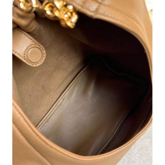 Loewe Medium Squeeze Borse Firmate Replica Marrone Nappa Agnello qualità specchio Replica Perfette Loewe Medium Squeeze Borse Firmate Marrone Nappa Agnello imitazioni