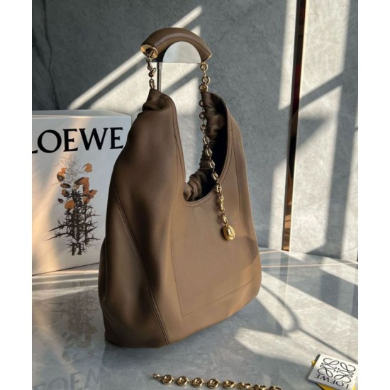 Loewe Medium Squeeze Borse Firmate Replica Marrone Nappa Agnello qualità specchio Replica Perfette Loewe Medium Squeeze Borse Firmate Marrone Nappa Agnello imitazioni