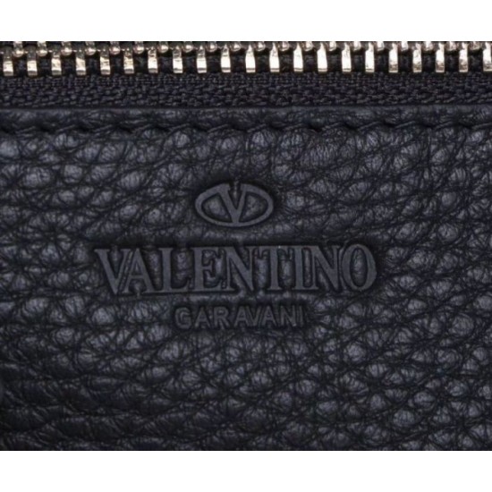 Replica fedele Valentino Piccolo Rockstud Tote Nero Grained Calfskin Riproduzione Fedele fedele Valentino Piccolo Rockstud Tote Nero Grained Calfskin imitazioni
