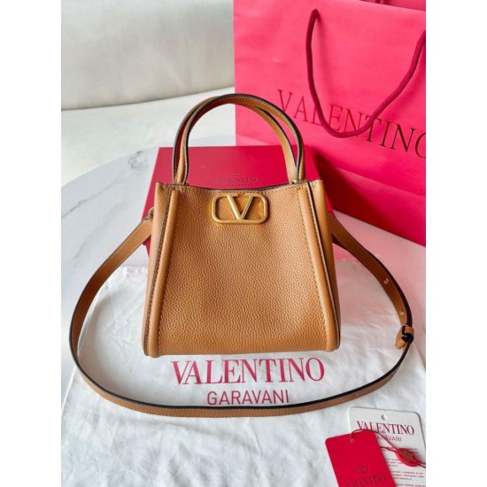 Replica Perfette Valentino Alltime Piccolo Borsa Marrone vitello granata imitazioni