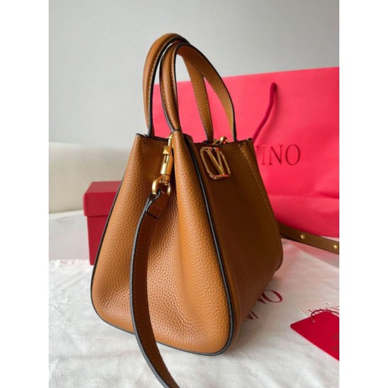 Replica Perfette Valentino Alltime Piccolo Borsa Marrone vitello granata imitazioni