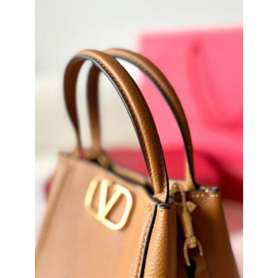 Replica Perfette Valentino Alltime Piccolo Borsa Marrone vitello granata imitazioni