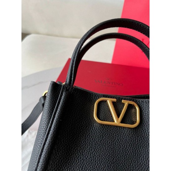 fedele Valentino Alltime Piccolo Borsa Nero vitello granata Replica Replica Perfette fedele Valentino Alltime Piccolo Borsa Nero vitello granata imitazioni