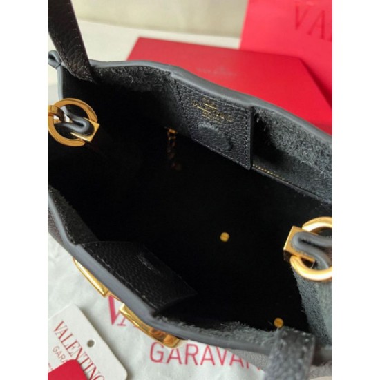 fedele Valentino Alltime Piccolo Borsa Nero vitello granata Replica Replica Perfette fedele Valentino Alltime Piccolo Borsa Nero vitello granata imitazioni