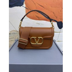 Valentino Alltime Borsa a tracolla Marrone Granulata Valentino Alltime Borsa a tracolla Marrone Granulata