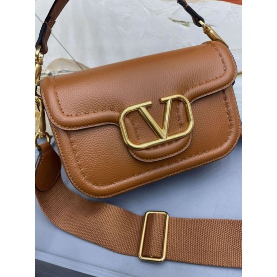 Valentino Alltime Borsa a tracolla Marrone Granulata Replica Replica Perfette Valentino Alltime Borsa a tracolla Marrone Granulata imitazioni