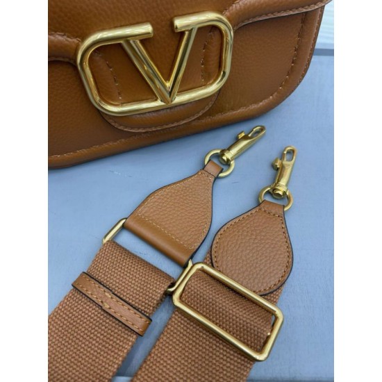 Valentino Alltime Borsa a tracolla Marrone Granulata Replica Replica Perfette Valentino Alltime Borsa a tracolla Marrone Granulata imitazioni