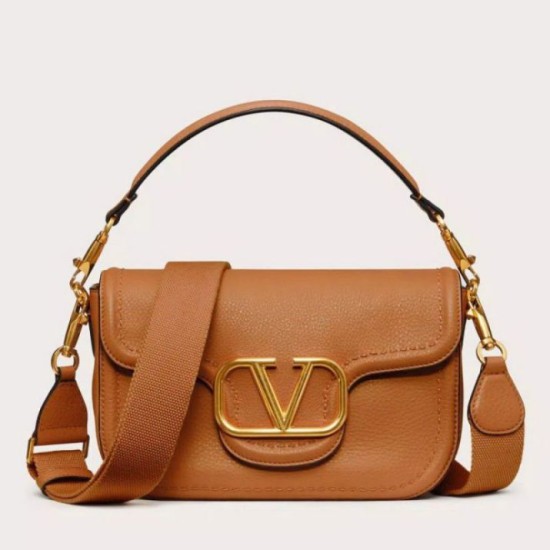 Valentino Alltime Borsa a tracolla Marrone Granulata Replica Replica Perfette Valentino Alltime Borsa a tracolla Marrone Granulata imitazioni