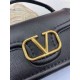 Valentino Alltime Borse Replica Alta Qualità a tracolla Nera Granulata qualità specchio Replica Perfette Valentino Alltime Borse Alta Qualità a tracolla Nera Granulata imitazioni