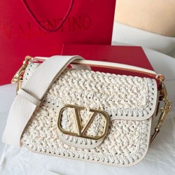 Valentino Alltime Borse a tracolla Bianco Raffia Replica Replica Perfette Valentino Alltime Borse a tracolla Bianco Raffia imitazioni