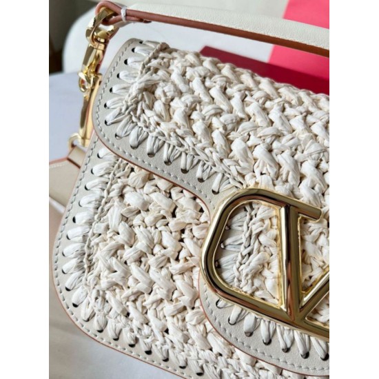 Replica Perfette Valentino Alltime Borse a tracolla Bianco Raffia imitazioni