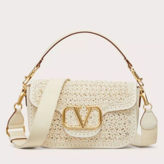 Replica Perfette Valentino Alltime Borse a tracolla Bianco Raffia imitazioni