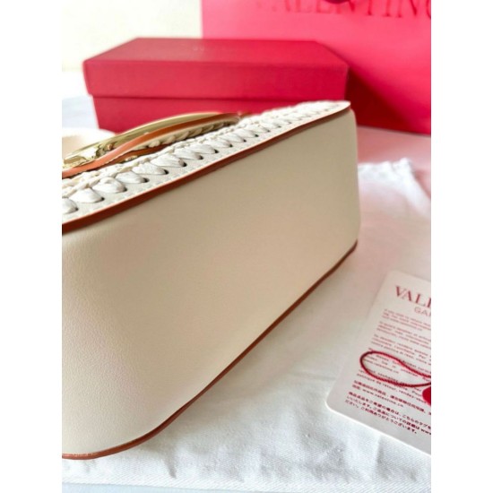 Replica Perfette Valentino Alltime Borse a tracolla Bianco Raffia imitazioni