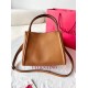 Replica Perfette Valentino Alltime Medium Borsa Marrone vitello granata imitazioni