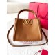 Replica Perfette Valentino Alltime Medium Borsa Marrone vitello granata imitazioni