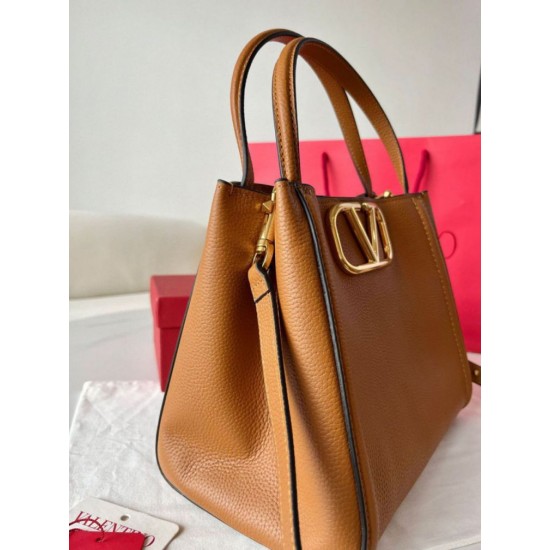 Replica Perfette Valentino Alltime Medium Borsa Marrone vitello granata imitazioni