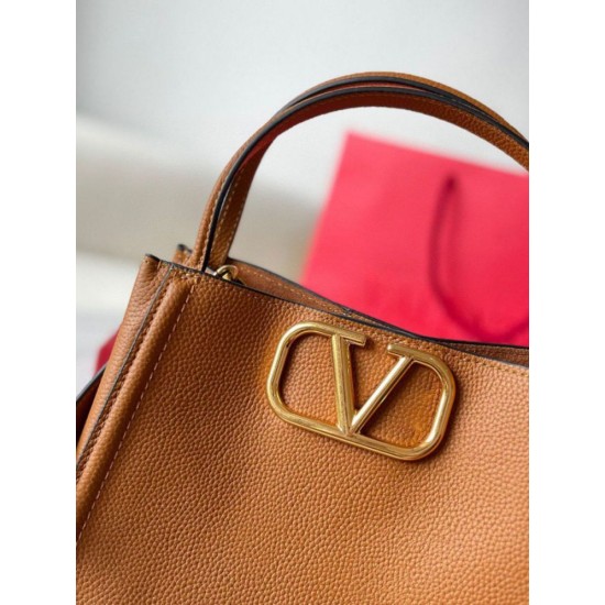 Replica Perfette Valentino Alltime Medium Borsa Marrone vitello granata imitazioni