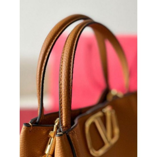 Replica Perfette Valentino Alltime Medium Borsa Marrone vitello granata imitazioni