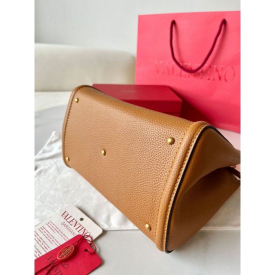 Replica Perfette Valentino Alltime Medium Borsa Marrone vitello granata imitazioni