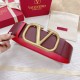 Valentino VLogo Reversible Belt 70mm Burgundy and Rosso Calfskin Replica Replica Perfette Valentino VLogo Reversible Belt 70mm Burgundy and Rosso Calfskin imitazioni