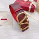 Valentino VLogo Reversible Belt 70mm Burgundy and Rosso Calfskin Replica Replica Perfette Valentino VLogo Reversible Belt 70mm Burgundy and Rosso Calfskin imitazioni