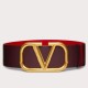 Valentino VLogo Reversible Belt 70mm Burgundy and Rosso Calfskin Replica Replica Perfette Valentino VLogo Reversible Belt 70mm Burgundy and Rosso Calfskin imitazioni