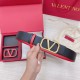 Alta gamma replica Valentino VLogo Cintura reversibile 40mm vitello nera e rossa qualità specchio Replica Perfette Alta gamma Valentino VLogo Cintura reversibile 40mm vitello nera e rossa imitazioni