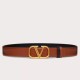Pari replica Valentino VLogo Reversibile Cintura 30mm Marrone e Nero Vitello qualità specchio Replica Perfette Pari Valentino VLogo Reversibile Cintura 30mm Marrone e Nero Vitello imitazioni