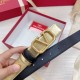 Valentino VLogo Cintura reversibile 30mm vitello nera e oro metallizzato Replica Replica Perfette Valentino VLogo Cintura reversibile 30mm vitello nera e oro metallizzato imitazioni