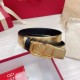 Valentino VLogo Cintura reversibile 30mm vitello nera e oro metallizzato Replica Replica Perfette Valentino VLogo Cintura reversibile 30mm vitello nera e oro metallizzato imitazioni