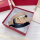Replica Perfette Valentino VLogo Cintura Reversibile 30mm Beige e Nero Vitello imitazioni