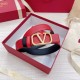 Valentino VLogo Cintura Reversibile 30mm Nero e Rosso Vitello Replica Replica Perfette Valentino VLogo Cintura Reversibile 30mm Nero e Rosso Vitello imitazioni