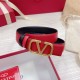 Valentino VLogo Cintura Reversibile 30mm Nero e Rosso Vitello Replica Replica Perfette Valentino VLogo Cintura Reversibile 30mm Nero e Rosso Vitello imitazioni