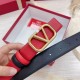 Valentino VLogo Cintura Reversibile 30mm Nero e Rosso Vitello Replica Replica Perfette Valentino VLogo Cintura Reversibile 30mm Nero e Rosso Vitello imitazioni