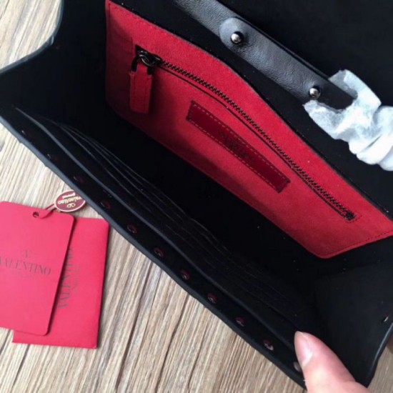 Replica fedele Valentino Rockstud Spike Chain Clutch Agnello Crespo Riproduzione Fedele fedele Valentino Rockstud Spike Chain Clutch Agnello Crespo imitazioni