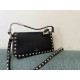 Valentino Rockstud Piccolo Crossbody Borsa Nero Vitello Granulato Replica Replica Perfette Valentino Rockstud Piccolo Crossbody Borsa Nero Vitello Granulato imitazioni