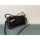 Valentino Rockstud Piccolo Crossbody Borsa Nero Vitello Granulato Replica Replica Perfette Valentino Rockstud Piccolo Crossbody Borsa Nero Vitello Granulato imitazioni