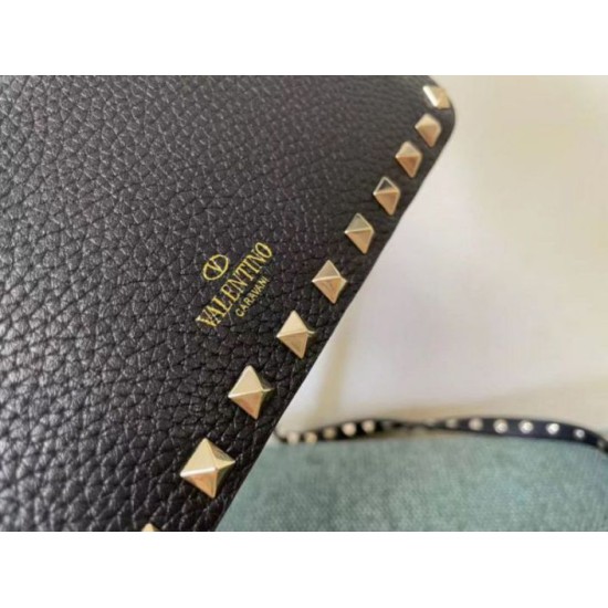 Valentino Rockstud Piccolo Crossbody Borsa Nero Vitello Granulato Replica Replica Perfette Valentino Rockstud Piccolo Crossbody Borsa Nero Vitello Granulato imitazioni