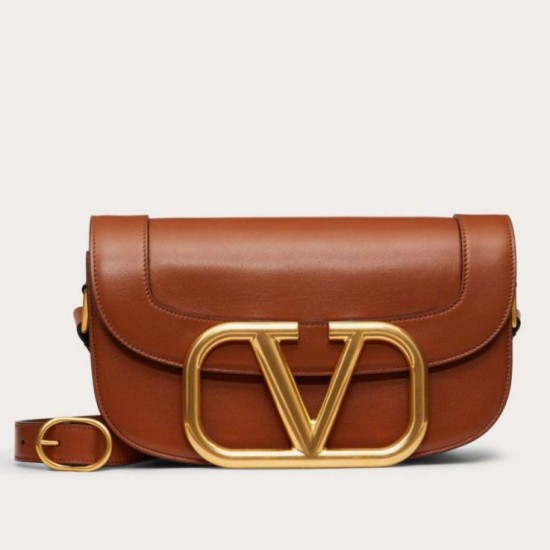 Replica Valentino Supervee Crossbody Borsa Marrone Riproduzione Fedele Valentino Supervee Crossbody Borsa Marrone imitazioni