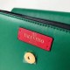 Replica fedele Valentino Supervee Crossbody Borsa Verde Riproduzione Fedele fedele Valentino Supervee Crossbody Borsa Verde imitazioni