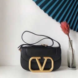Riproduzione Fedele Valentino Supervee Crossbody Borsa Nero imitazioni