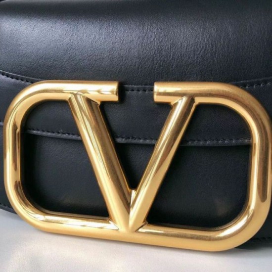 Replica Valentino Supervee Crossbody Borsa Nero Riproduzione Fedele Valentino Supervee Crossbody Borsa Nero imitazioni