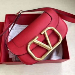 Riproduzione Fedele Valentino Supervee Crossbody Borsa Rosso imitazioni