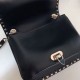 Replica Valentino Rockstud Crossbody Borsa Nero Vitello Riproduzione Fedele Valentino Rockstud Crossbody Borsa Nero Vitello imitazioni