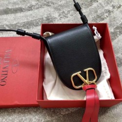 Riproduzione Fedele Valentino Piccolo Vring Crossbody Borsa Nero Capra imitazioni